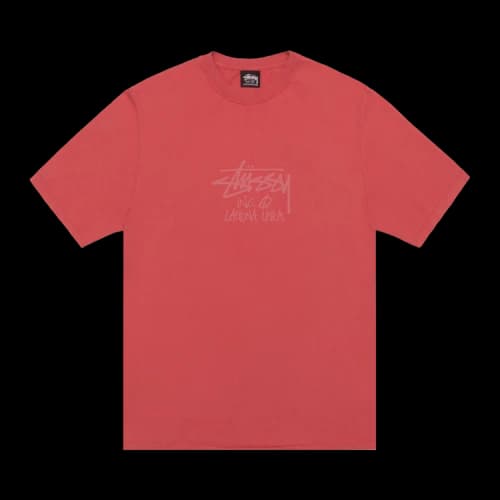 Stussy Laguna USA Tee Pigment Dyed 'Guava'