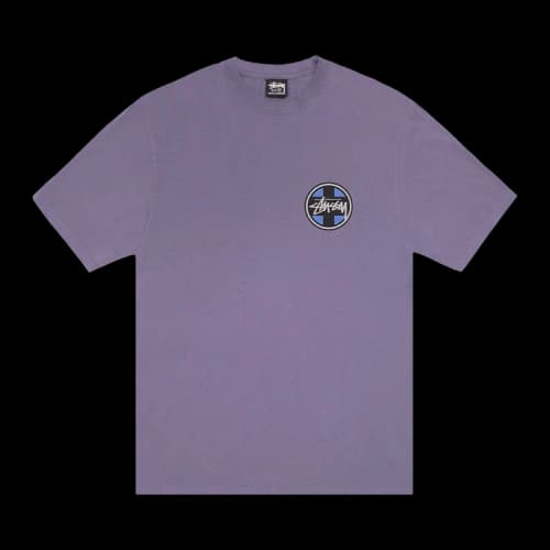 Stussy Cross Dot Tee Pigment Dyed 'Grape'