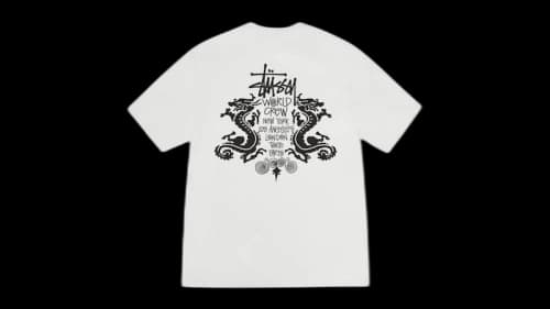 Stussy Double Dragon Pigment Dyed Tee Natural