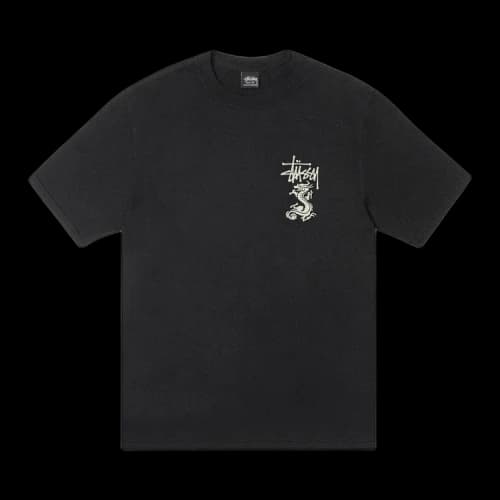 Stussy Double Dragon Tee Pigment Dyed 'Black'