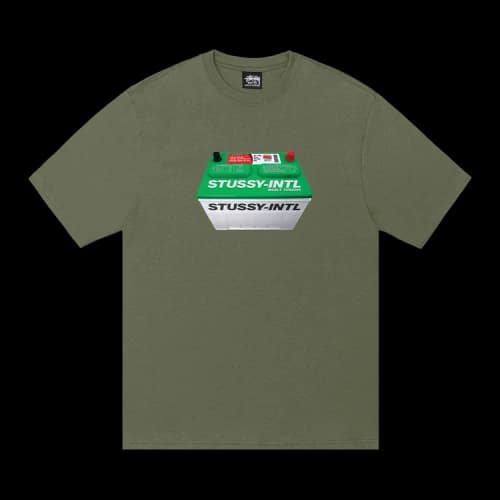 Stussy Battery Tee 'Olive'