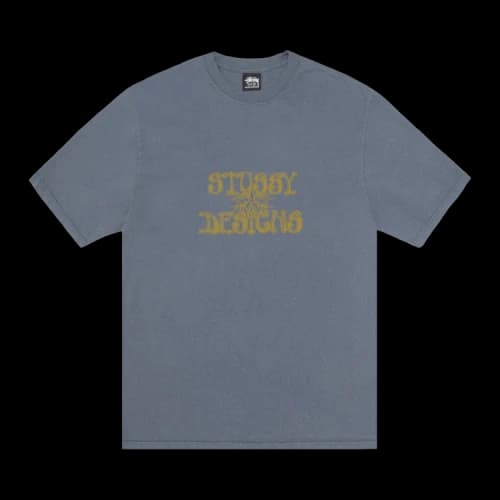 Stussy Wes Palms Tee Pigment Dyed 'Navy'