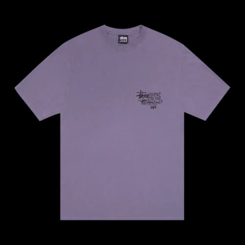 Stussy Respect The Pool Tee Pigment Dyed 'Grape'