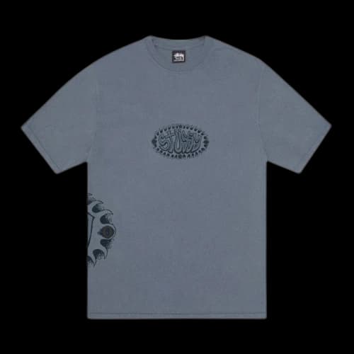 Stussy Wave Oval Tee Pigment Dyed 'Navy'