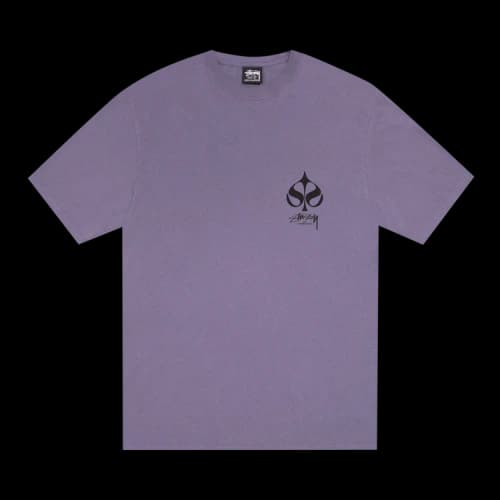 Stussy Spade Tee Pigment Dyed 'Grape'