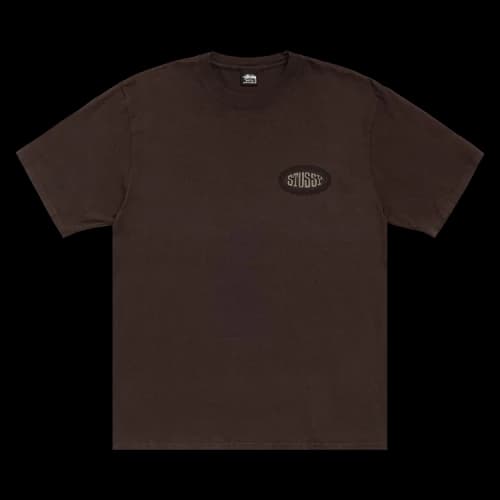 Stussy Tile Oval Tee Pigment Dyed 'Brown'