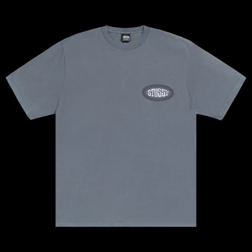 Stussy Tile Oval Pigment Dyed Tee Navy