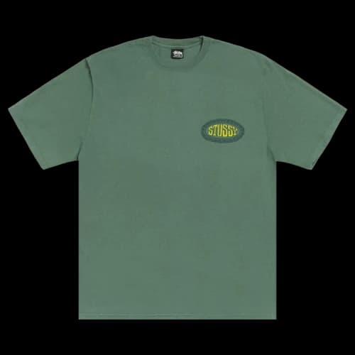 Stussy Tile Oval Pigment Dyed Tee Pine