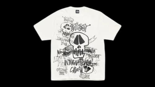 Stussy Skulls Pigment Dyed Tee Natural