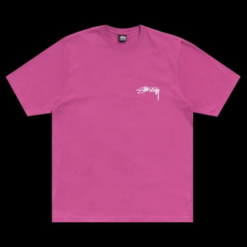 Stussy Stack Pigment Dyed Tee 'Berry'
