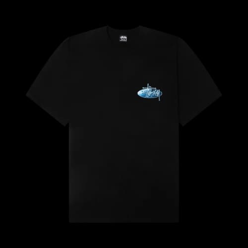 Stussy Wave Oval Tee 'Black'