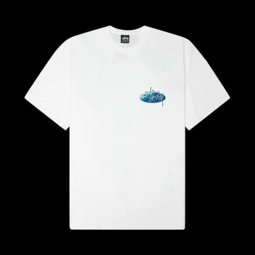 Stussy Wave Oval Tee 'White'