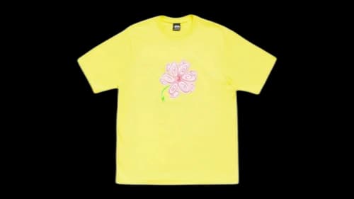 Stussy S Flower Tee Lemon