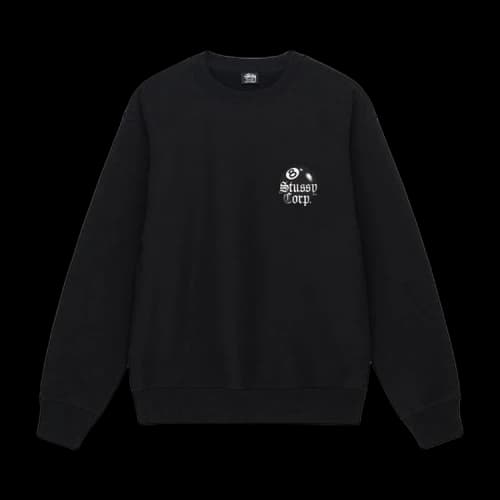 Stussy 8 Ball Corp. Crew 'Black'
