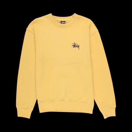 Stussy Basic Pigment Dyed Crewneck T-Shirt 'Honey'