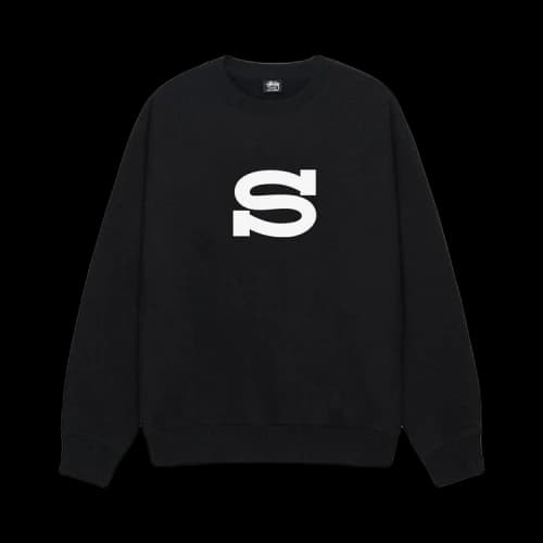 Stussy Letterman Crew Black