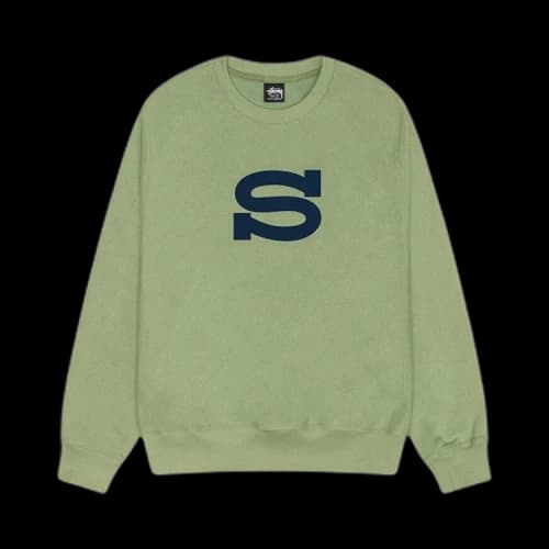 Stussy Letterman Crew Moss