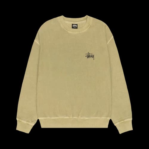 Stussy Basic Crew Pigment Dyed 'Elm'