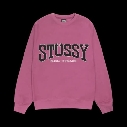Stussy Burly Threads Crew Berry