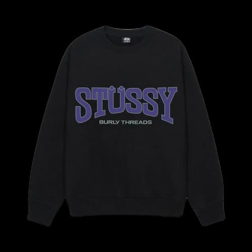 Stussy Burly Threads Crew Black
