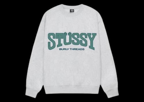 Stussy Burly Threads Crew Ash Heather