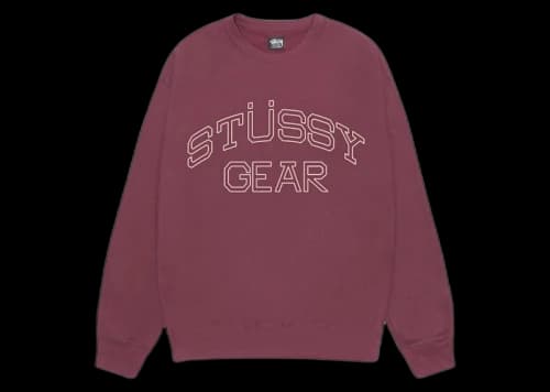 Stussy Gear Crew Oxblood