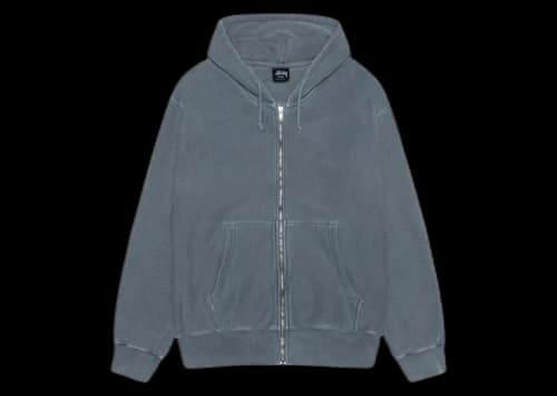Stussy Buana Pigment Dyed Zip Hoodie Navy