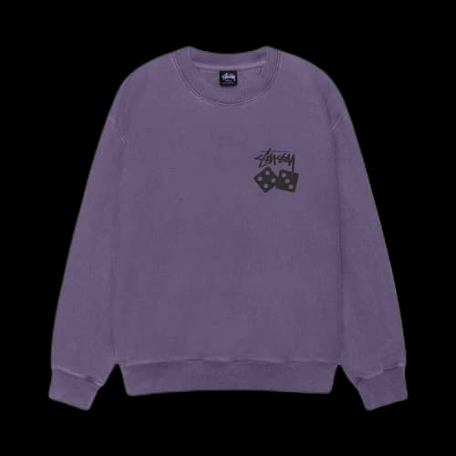 Stussy Dice Crew Pigment Dyed 'Grape'