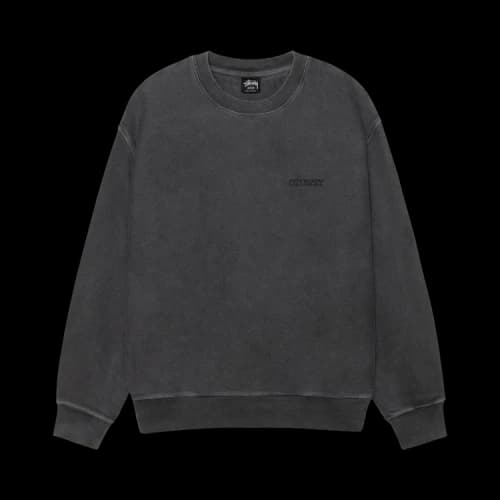 Stussy Jumbo Crew Pigment Dyed 'Black'