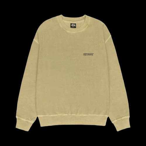 Stussy Jumbo Crew Pigment Dyed 'Elm'