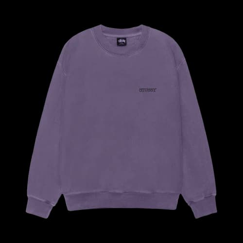 Stussy Jumbo Crew Pigment Dyed 'Grape'