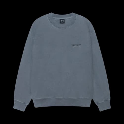 Stussy Jumbo Crew Pigment Dyed 'Navy'
