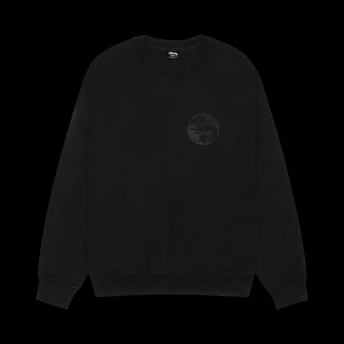 Stussy Dot Stamp Crew Pigment Dyed 'Black'