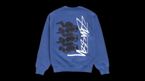 Stussy Skate Stack Crewneck Sweatshirt Indigo