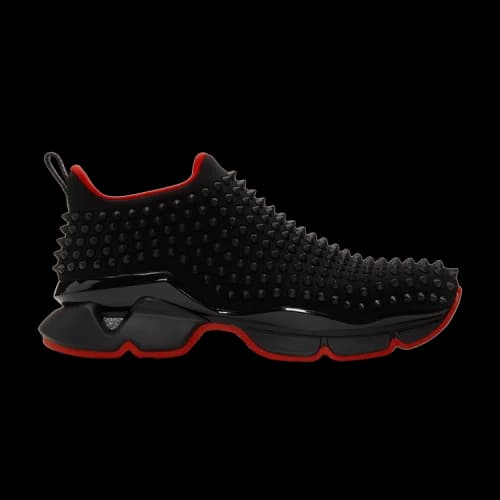 Christian Louboutin Spike Sock Flat 'Black'