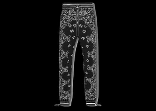 AMIRI B-Ball Bandana Sweatpants Black White