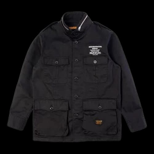 NEIGHBORHOOD logo Printing Jacket Unisex Black