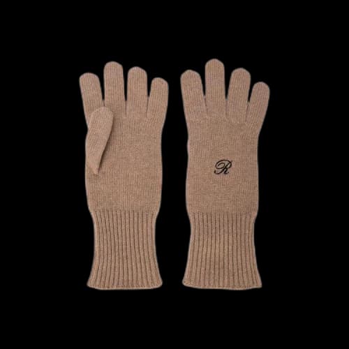 Raf Simons Knitted Heroes Gloves 'Camel'