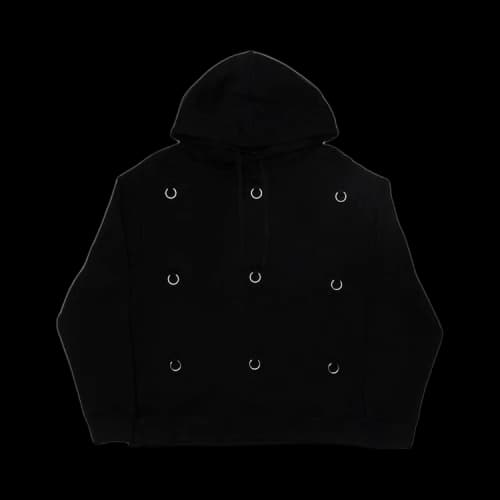 Raf Simons Pierced Ring Hoodie 'Black'