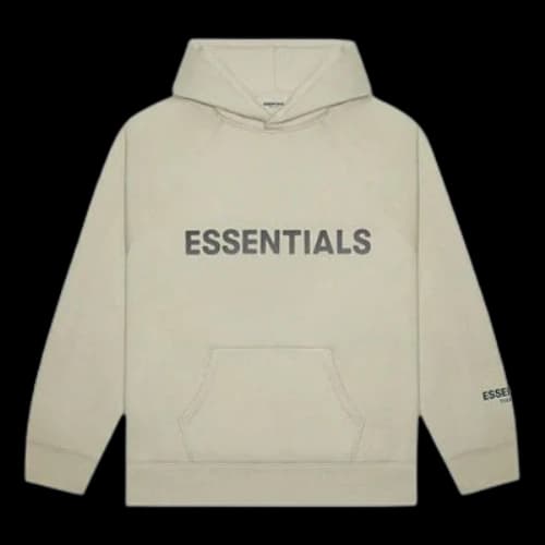 Fear of God Essentials FW20 Logo Hoodie 'Moss'