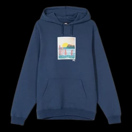 Stussy Coastal Hood Fleece Lined Navy Blue