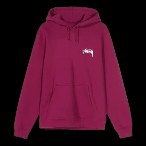 Stussy Say It Loud Hood Large Fleece Lined Red