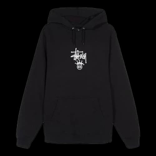Stussy S Crown Hood Alphabet Fleece Lined Unisex 'Black Gray Orange'