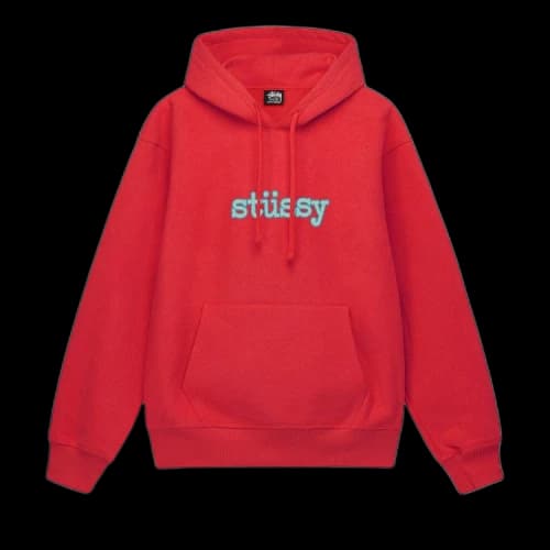 Stussy Typewriter Hoodie 'Red'