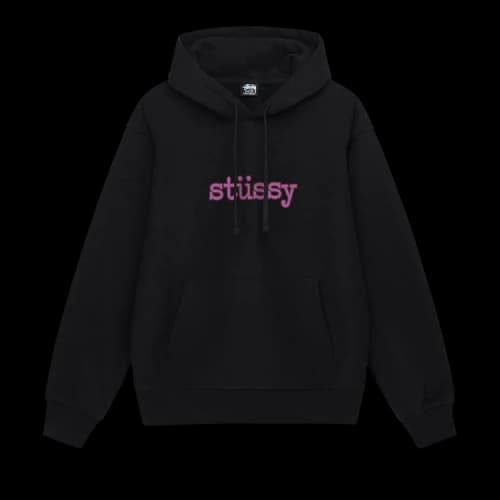 Stussy Typewriter Hoodie 'Black'