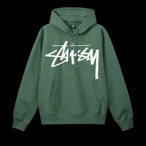 Stussy Big Stock Hoodie 'Green'