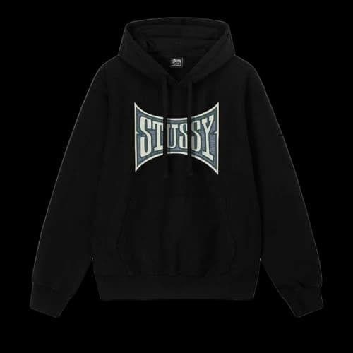 Stussy Champion Pigment Dyed Hoodie 'Black'
