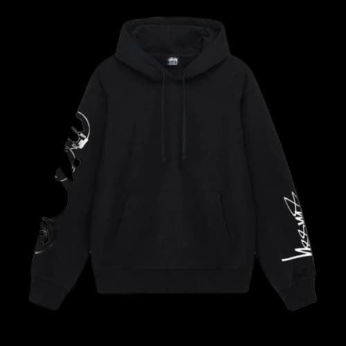 Stussy Stacked Pigment Dyed Hoodie Black