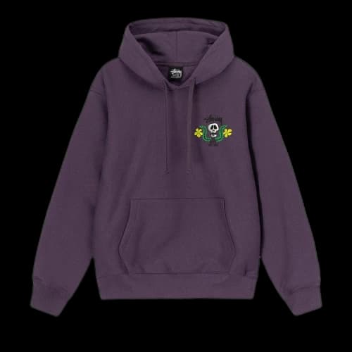 Stussy Skull Crest Hoodie Grape