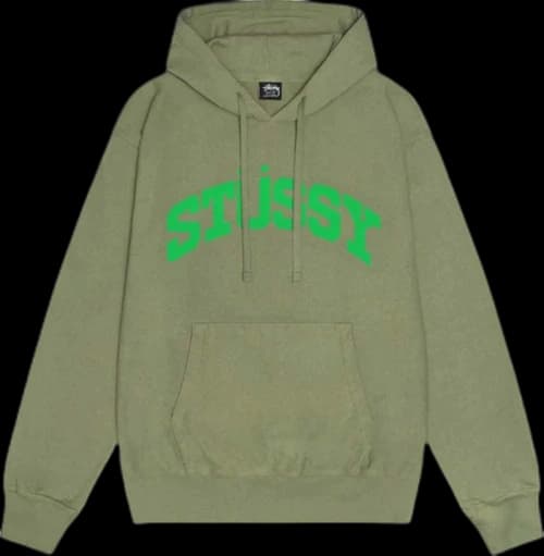 Stussy Block Sport Pigment Dyed Hoodie Artichoke